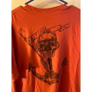 Salt Life 2x Mens tshirt live salty pirate skull anchor